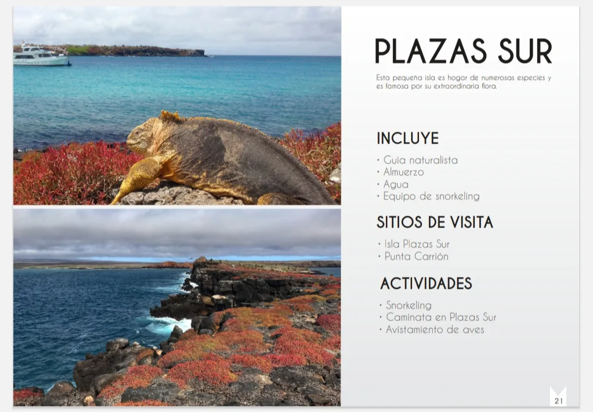 Vista de Islas Plazas, Galápagos